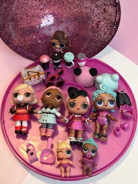 LOL Surprise  Dolls & Accessories Set - Includes 4 Dolls 2 Babies  Dog Sunglasse